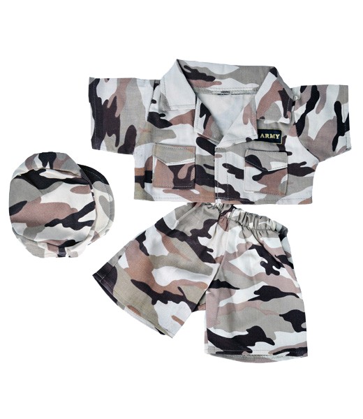 Tenue militaire camouflée désert  40 cm vêtements pour peluche ours en peluche