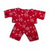 pyjama rouge "flocon de neige"  - 40 cm  - La tenue idéale pour les peluches personnalisées ! 
