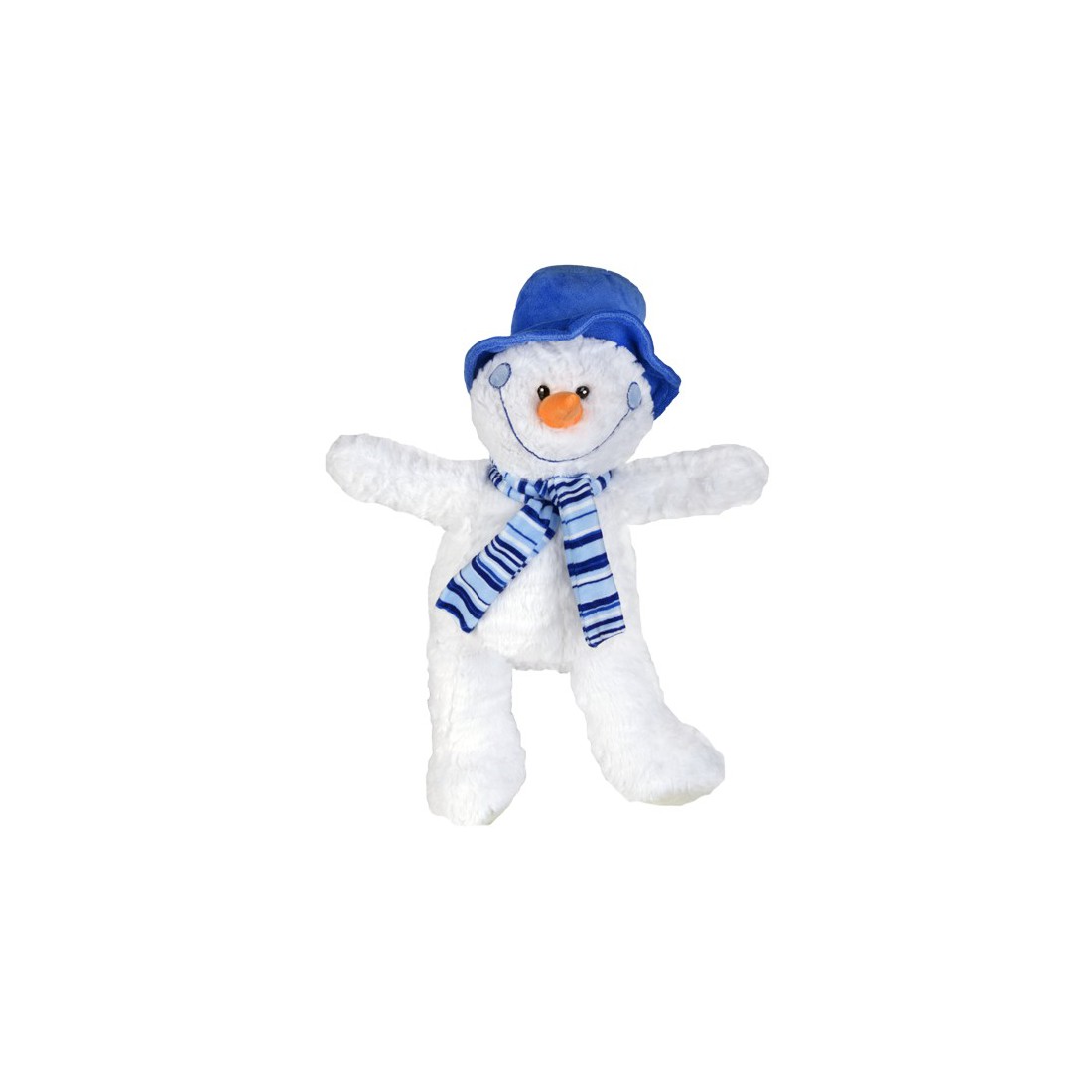 Icicle le Bonhomme de neige avec son chapeau et écharpe bleu 40 cm personnalisé