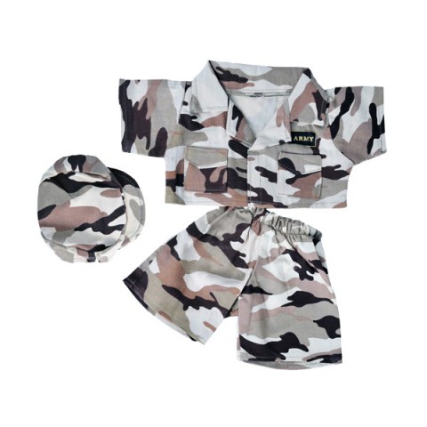 Tenue militaire camouflée désert - la tenue idéale pour les peluches personnalisées ! ,  40 cm  - La tenue idé