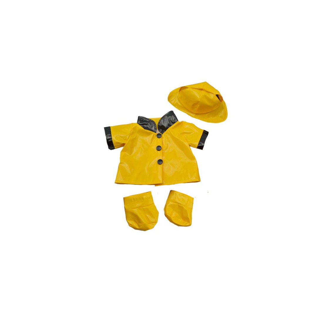 Plüschkleidung Gelber Regenmantel 2944 – Mantel, Hut und Stiefel. Plüschkleidung Gelber Regenmantel 2944 – Mantel, Hut und Stiefel.