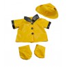 imperméable de pluie jaune avec chapeau et bottes 40 cm