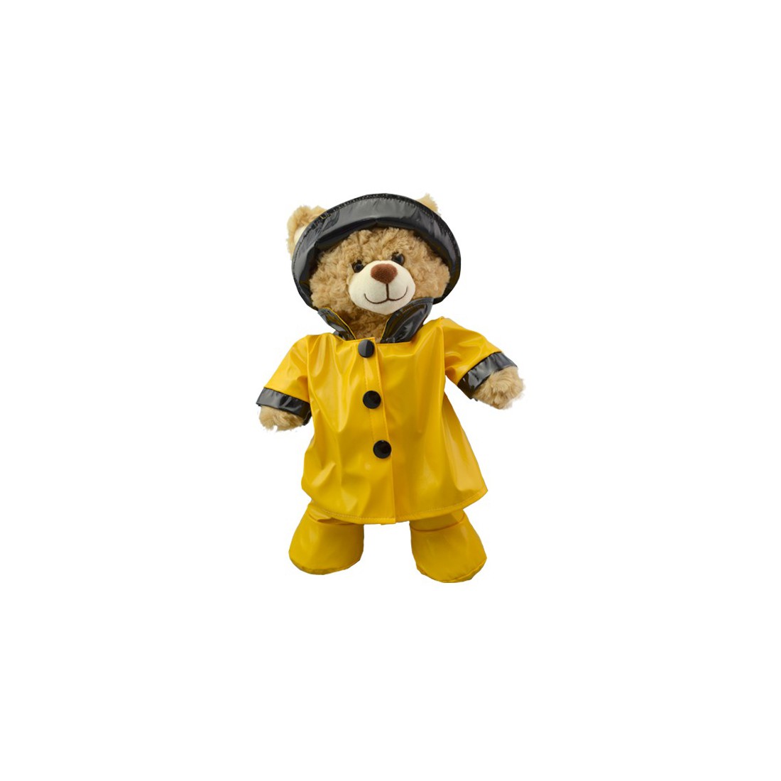 Knuffel kleding Gele Regenjas 2944 – jas, hoed en laarsjes. Knuffel kleding Gele Regenjas 2944 – jas, hoed en laarsjes.