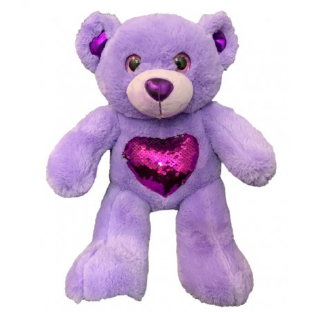 Glitz l'ours violet peluche de 40 cm