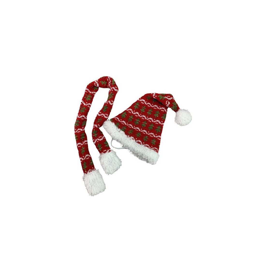 Bonnet et écharpe festive  , 40 cm