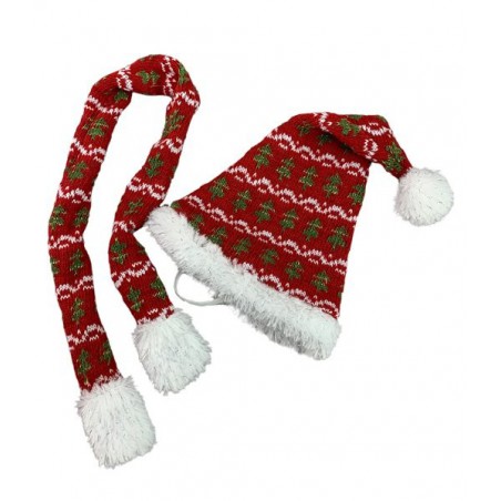 Bonnet et écharpe festive  , 40 cm