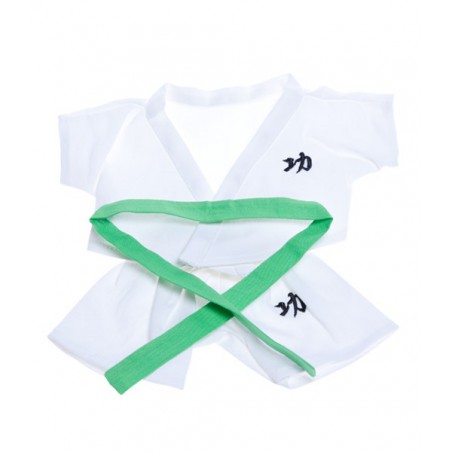 Judo- oder Karate-Kimono mit farbigen Gürteln für 40 cm große Plüschtiere