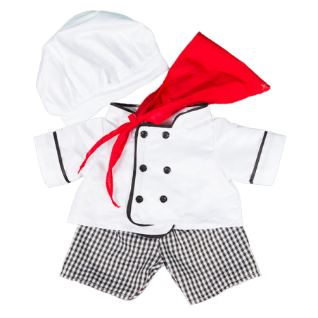 Outfit für Küchenchefs.  Kleidungsstück für ein ca. 40 cm großes