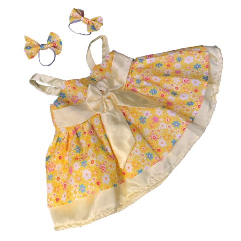 Sommerkleid mit Blumenmuster für Plüschbär 40 cm – Ref. 2668