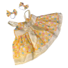Robe Fleurie Été avec 2 nœud papillon pour nounours de 40 cm