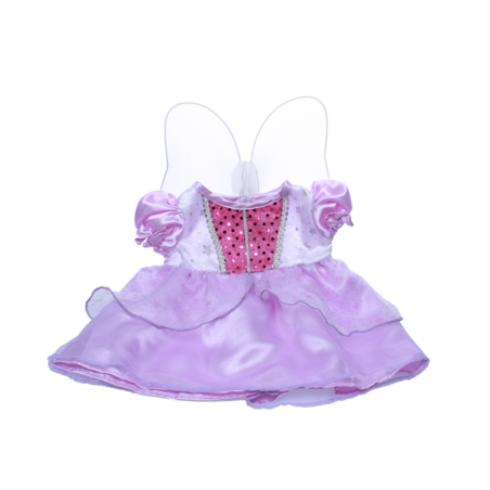 Robe violette "Cendrillon" avec ailes pour peluche de 40 cm