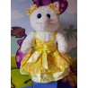 Robe d'été avec 2 nœud papillon pour nounours de 40 cm