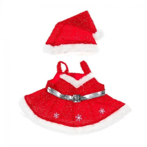 Red Dress With Snowflake For Plush 40 cm