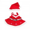Outfit Rotes Kleid mit Schneeflocke für 40 cm Plüschtiere