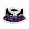 Tenue Robe violette Flocon de Neige pour peluche de 40 cm