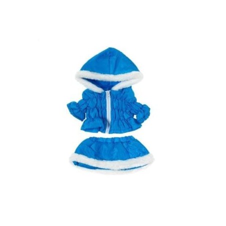 Parka et Jupe Bleu Claire pour peluche de 40 cm