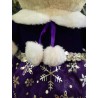 Tenue Robe violette Flocon de Neige pour peluche de 40 cm