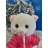 Pink parka and skirt for 40 cm plush