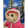 Pink parka and skirt for 40 cm plush