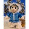 Tenue de princesse bleu scintillante avec bottes pour peluche de 40 cm