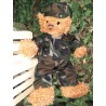 Camouflaged military outfit for 40 cm plush toy