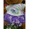 Purple skirt and heart-shaped tee-shirt for 40 cm plush toy