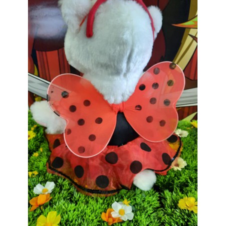 Costume Coccinelle avec Ailes pour Peluche 40 cm – Compatible Center Parcs, Teddy Mountain, Build A Bear
