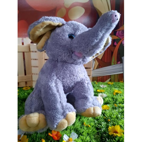 Peluche éléphant gris à remplir – Réf. 60346 The Bear Factory – vue de face