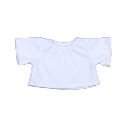 T-shirt BLANC pour peluche de 40 cm