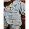 Blau Monkey Pyjama mit Pantoffeln Für Plüsch 40 cm