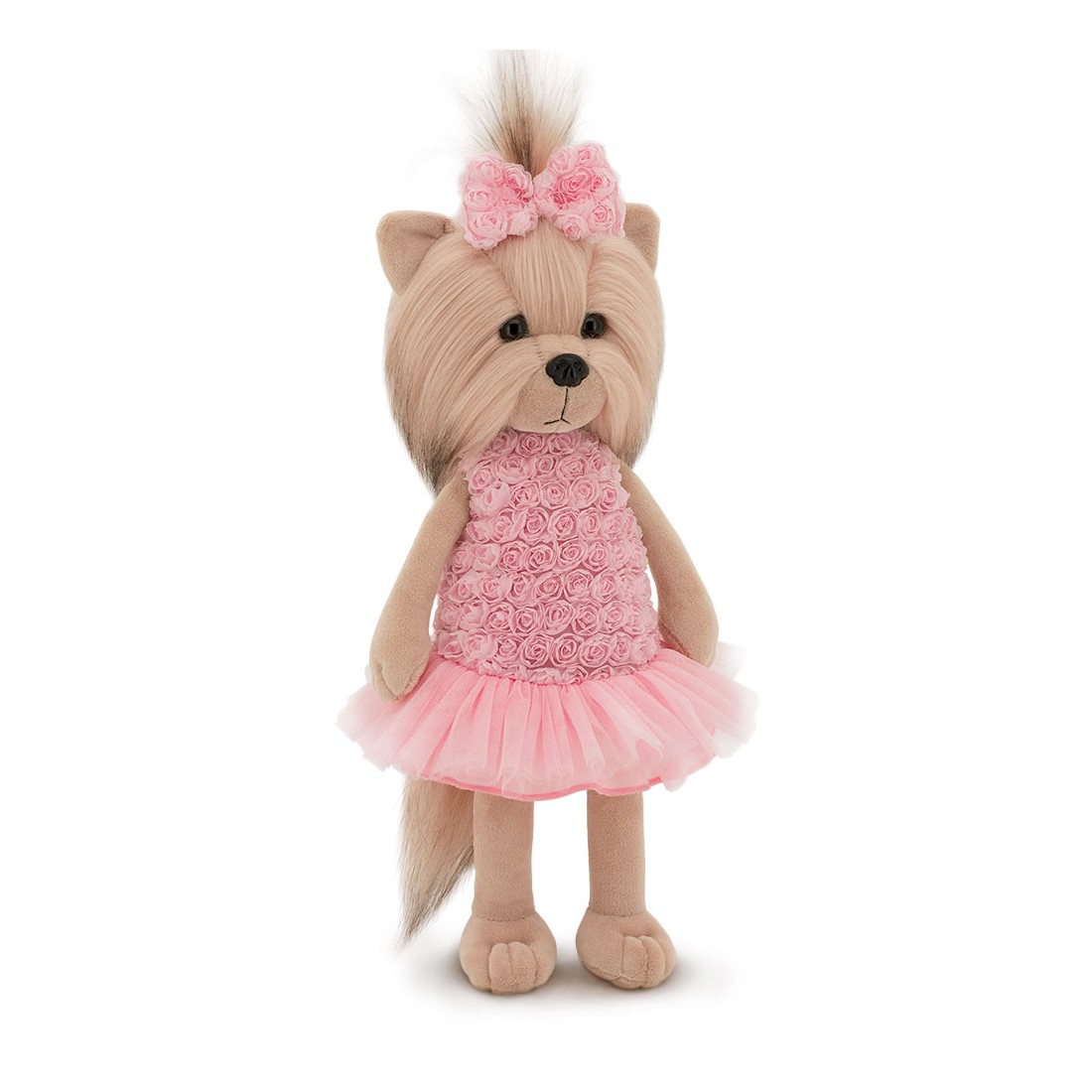 Lucky Doggy Plüsch 40 cm – Rosa Kleid mit Rosen und Tüllrock – Lucky Yoyo Mélange de Roses Lucky Doggy Plüsch 40 cm – Rosa Kleid mit Rosen und Tüllrock – Lucky Yoyo Mélange de Roses