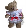 Girls" red polka dot outfit 40 cm plush garment