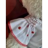Girls" red polka dot outfit 40 cm plush garment