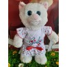 Girls" red polka dot outfit 40 cm plush garment