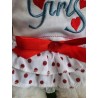 Tenue à pois rouges « filles » Vêtement pour peluche de 40 cm