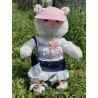 Tenue Jupe Jeans Et Son Sac Froufrou Assortie vêtements pour peluche ours en peluche