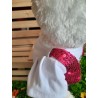 Roze snoep ruiten en pailletten outfit voor 40 cm pluche knuffel