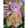 Robe d'été avec 2 nœud papillon pour nounours de 40 cm