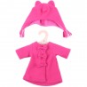 Manteau polaire rose avec chapeau - L