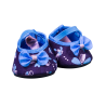 Chaussures Talons Hauts Fleuris Bleus/Denim Pour Peluche De 40 cm