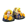 Chaussures Talons hauts fleuris jaunes/denim  Pour Peluche De 40 cm
