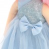 Sweet Sisters Dolls BILLY IN EEN BLAUWE SATIN DRESS