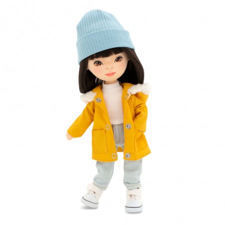 Poppen Sweet Sisters LILU IN EEN MUSTARD PARKA