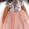 Sweet Sisters  Clothing Set: Pink Dress With Sequins
