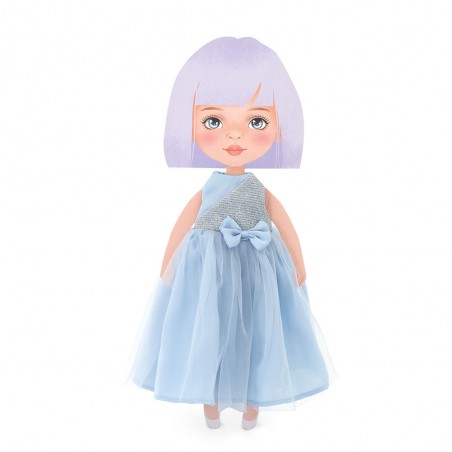 Sweet Sisters Clothing Set: Blue Satin Dress