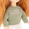 Poppen Sweet Sisters Kleding Set: Groen Sweatshirt