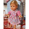 Robe fleurie rose - Pour Grande Poupée