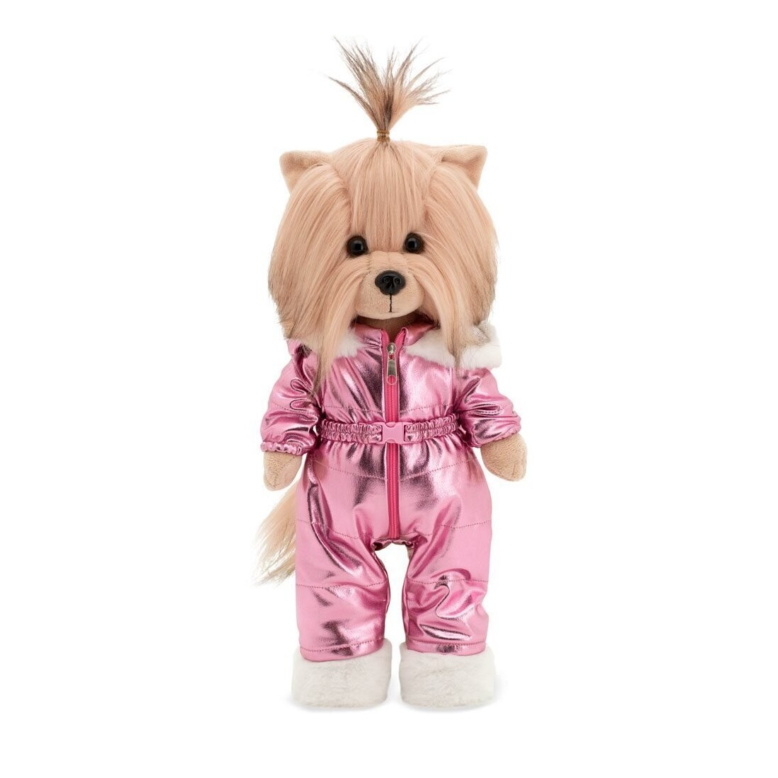 Lucky Yoyo im Metallic-Rosa Overall mit Stiefeln – LD2/081 Lucky Yoyo im Metallic-Rosa Overall mit Stiefeln – LD2/081