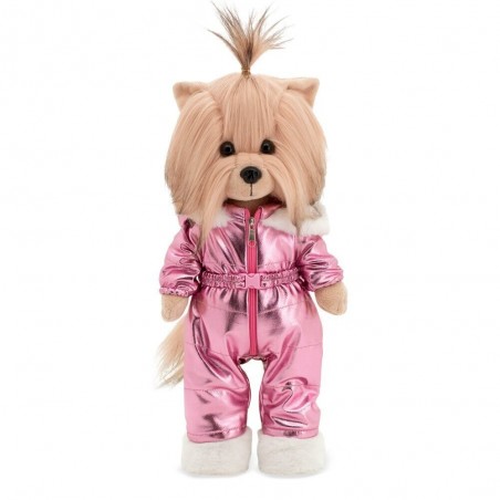 Lucky Doggy Lucky Yoyo 40 cm – Combinaison d’hiver rose métallisée avec chaussons fourrés – Réf. LD2/081