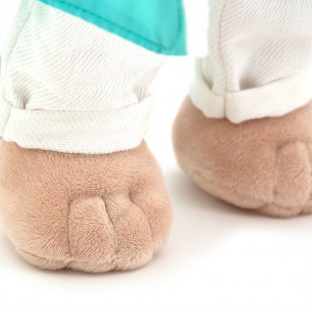 Lucky Yoyo Rainy Star Réf. LD2/083 – Peluche articulée avec imperméable turquoise et pull étoile argentée